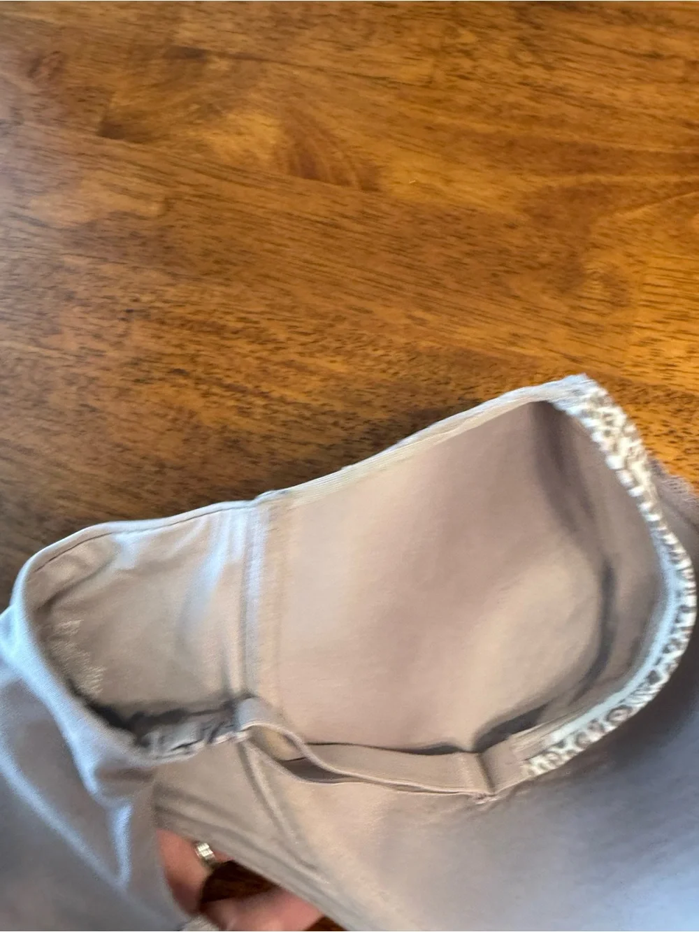 Body by Victoria's Secret Lined Demi Bra Lace Gray Leopard Trim Bow Size 38DD